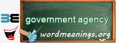 WordMeaning blackboard for government agency